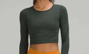 Lululemon Ebb to Street Long-Sleeve Crop Top Size 4